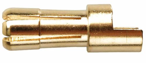Goldkontakt 5,5mm Stecker Lötkelch offen